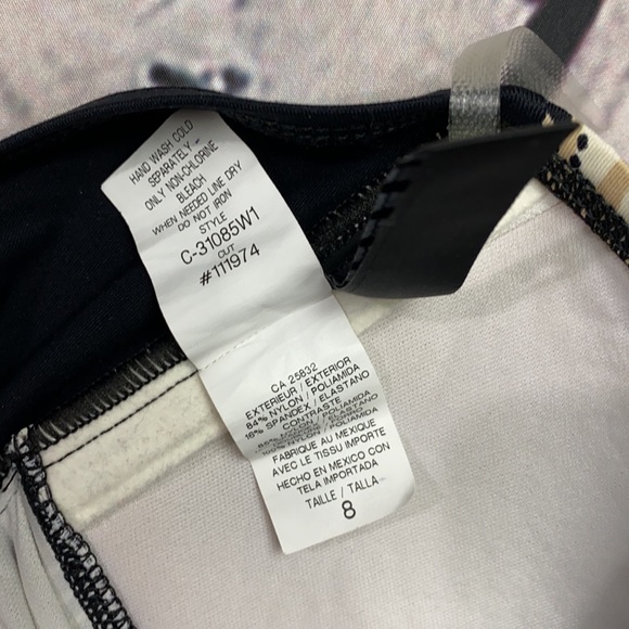 LA BLANCA Black/Brown/Cream 1pc Swimsuit Size: 8 - Picture 15 of 17